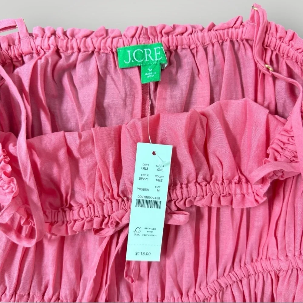 J.‎ Crew Tie-front voile cover-up midi dress Sz M